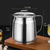 Stainless Steel Oil Filter Container with Fine Mesh 1500/2000ml Heat-Resistant Kitchen Oil Jug for Frying Lard Grease Storage Rust-Proof