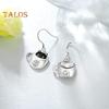 Women Necklace Hook Earrings Black Cat in Cup Shape Adjustable Necklace Birthday Anniversary Gift Alloy Neck Ear Jewelry for Daily Wear Parties