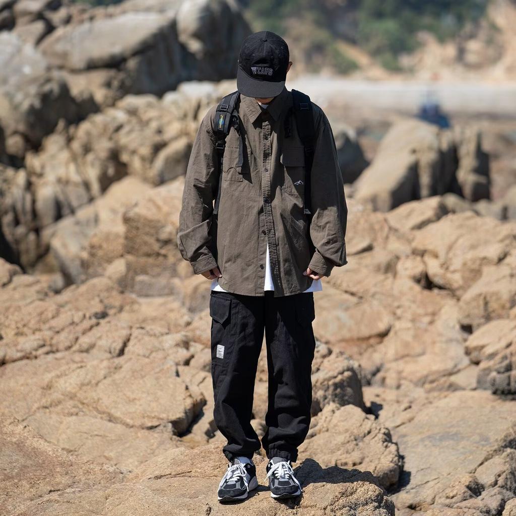 2024 Letter Long Sleeve Shirt Japanese Hong Kong Style Ins Loose Shirt Boys Summer Trendy Versatile Casual Coat