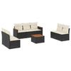 VidaXL Salon de Jardin avec Coussins 8 pcs, Canapés de Terrasse, Ensemble de Meubles de Patio, Mobilier d'Extérieur, Noir 3258283