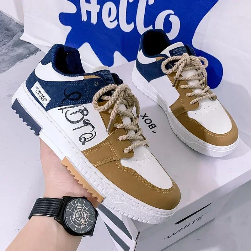 Casual Shoes Versatile Color Matching Tennis Shoes Men's Travel Shoe New Zapatillas Para Hombres 2024 Men's Sneakers Comfortable