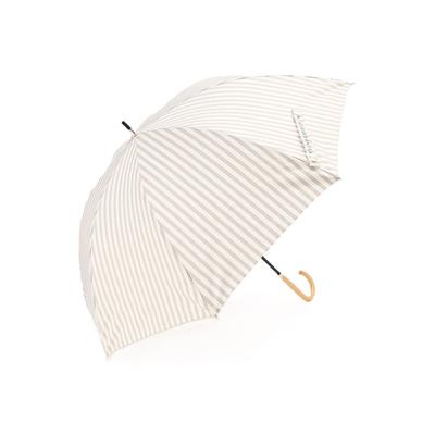 Afternoon Tea Living JL49 Dyed Stripe Long Umbrella for Sun and Gray Parasol, Rain,
