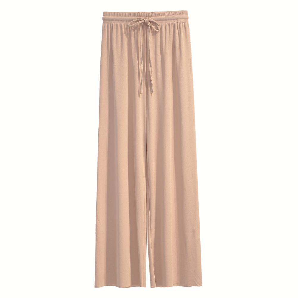 Women's Wide Leg Pants Elastic High Waist Trousers Casual Jogging Bottoms