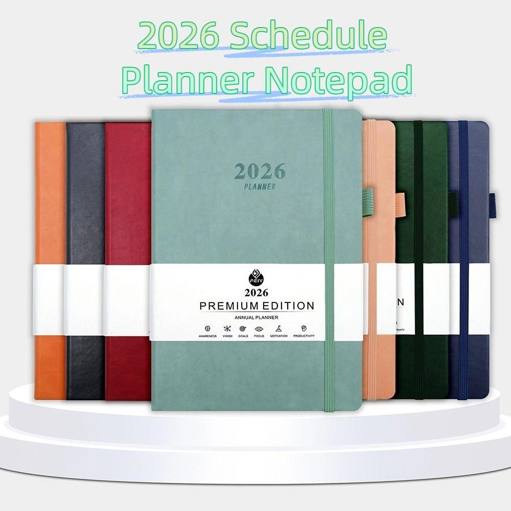 English 2026 Schedule Planner Notepad 12 Months 365 Days Efficiency Notebook  School