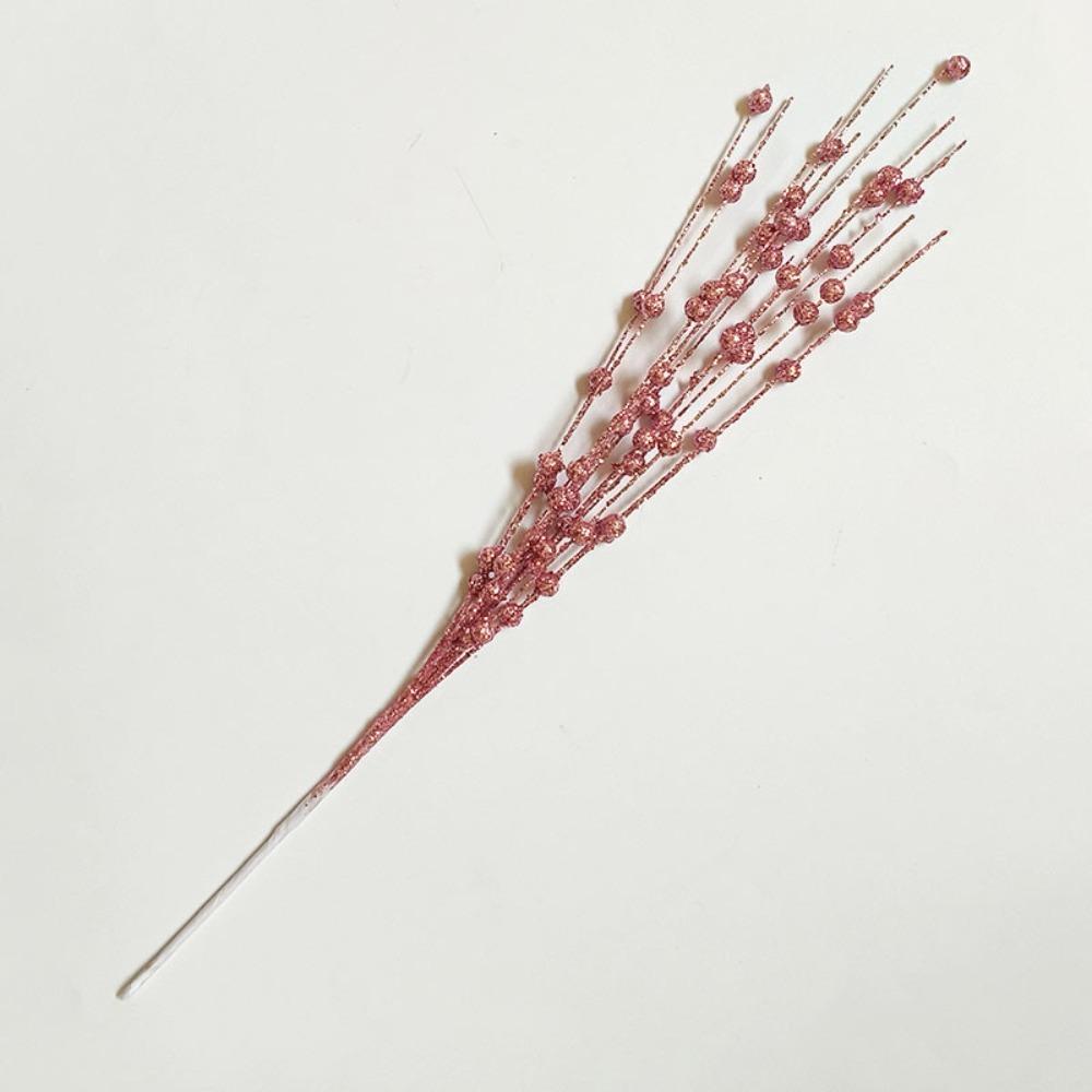 

10 Pack Sparkling Berry Stem Ornaments 12 Forks Decorations Picks Ornaments Bead Sticks DIY Wreath розовый