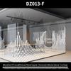 Two-way Mirror Geometric Glass Door Decorative Sticker for Office & Restaurant
