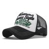Letter Three-Dimensional Embroidery Baseball Cap Patch Embroidery Flower Cap Mesh Cap Mesh Cap