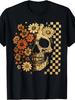 Floral Skull Grunge Retro Aesthetic Apparel T-Shirt, Hoodie, Sweater.Unisex Style for 2025 Summer,