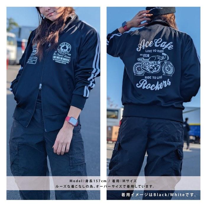 [Live To Ride] Track Jacket BKWH/XL Black
