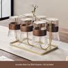TXRMDX Chinese Style Glass Teapot and Cup Set