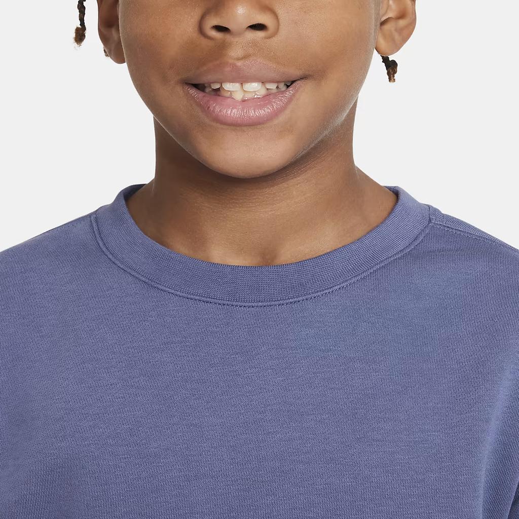 Nike Kids Sports Training Casual Crewneck Sweatshirt Kids sweatshirt Blue DX5162-491