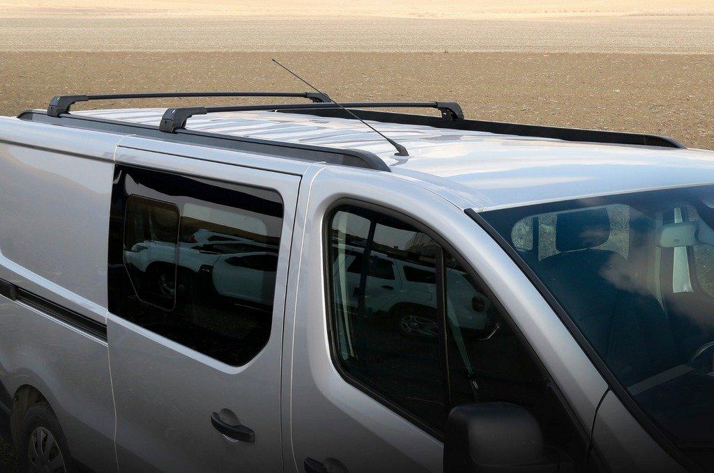 Integrated Roof Rails (black) Long Base for Opel Vivaro 2015-2019