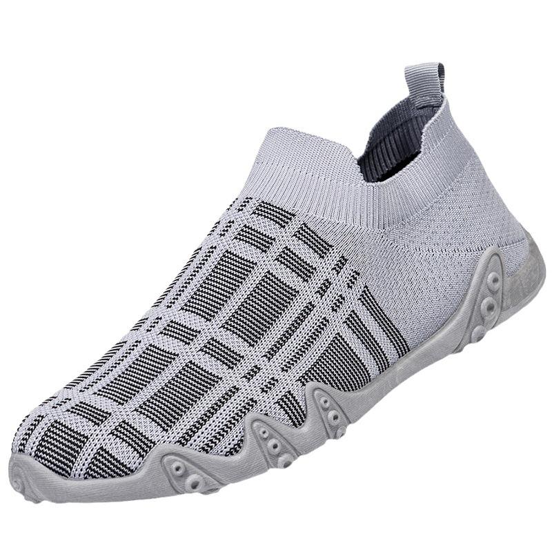 Men's Shoes Summer New Breathable Fly-woven Soft Surface Men's Sports Shoes Trendy Casual Soft Sole One Pedal Doudou Shoes