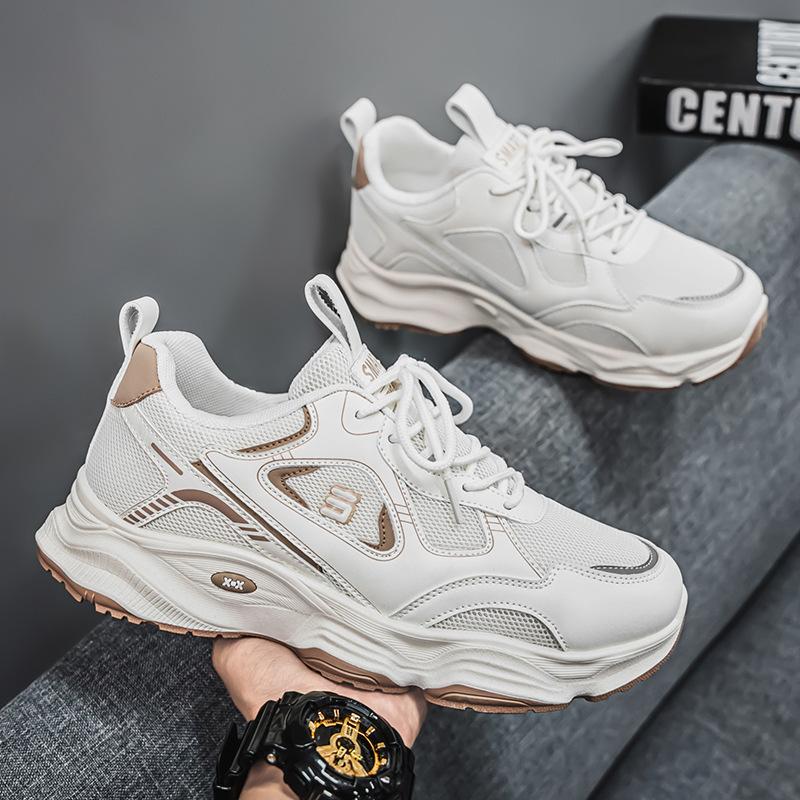 

Мужская обувь весна новая дышащая сетчатая обувь мужская спортивная обувь тренд универсальная белая обувь обувь на платформе мужская 39