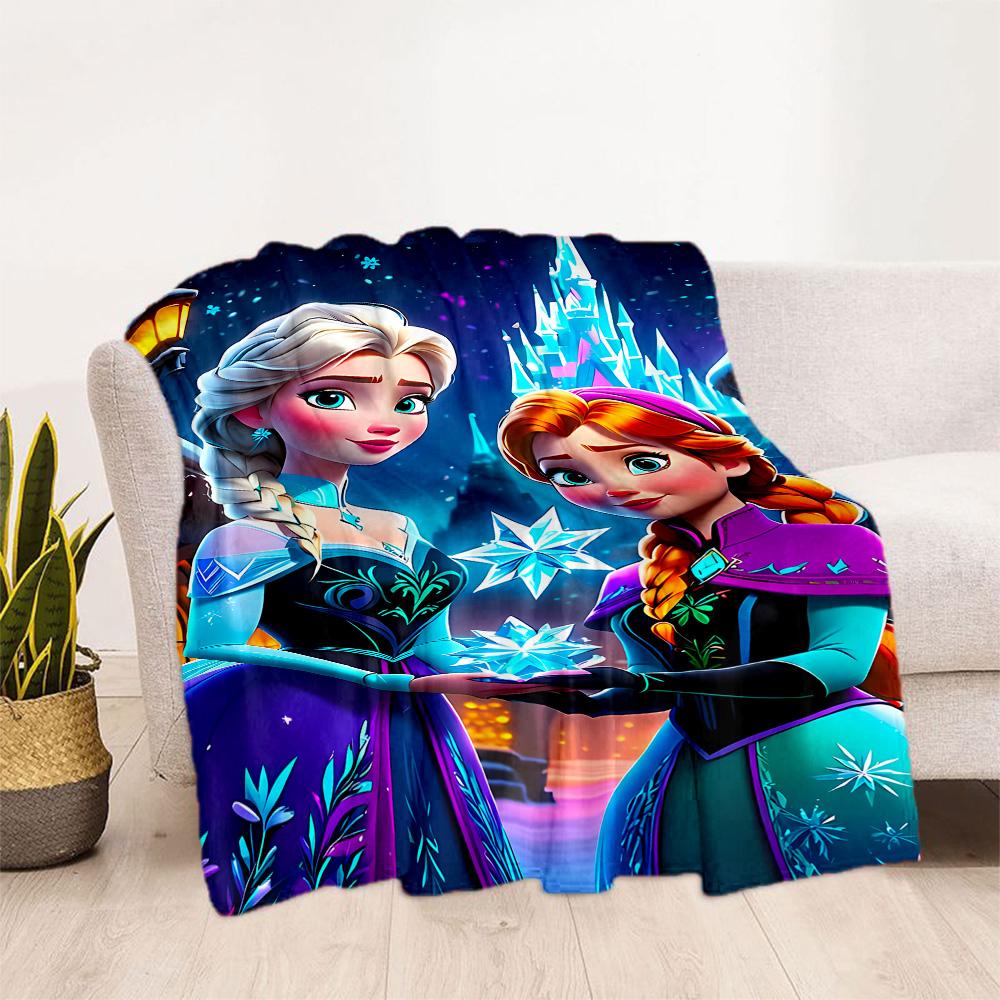 Frozen Friends Adventure Blanket Durable Comfort Suitable for Bedding Bed Livingroom Four Seasons Multipurpose Playful Design