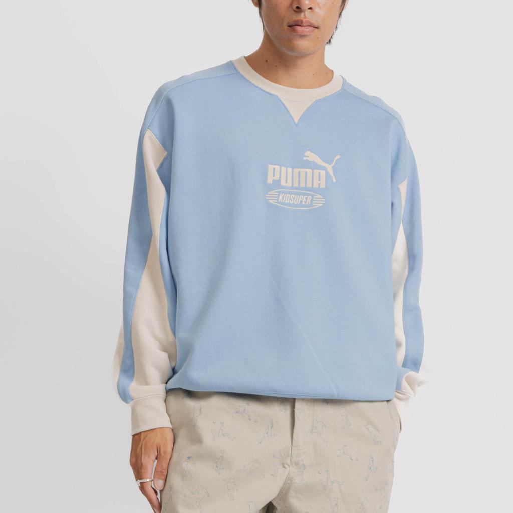 Puma X KidSuper Crew Light Blue Men Tops 626700-72