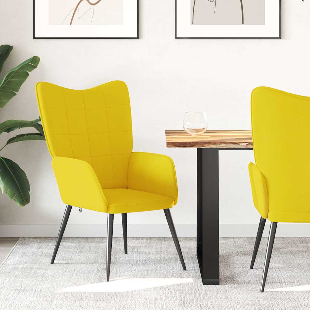 Vidaxl Armchair, Mustard Yellow, Fabric Upholstered