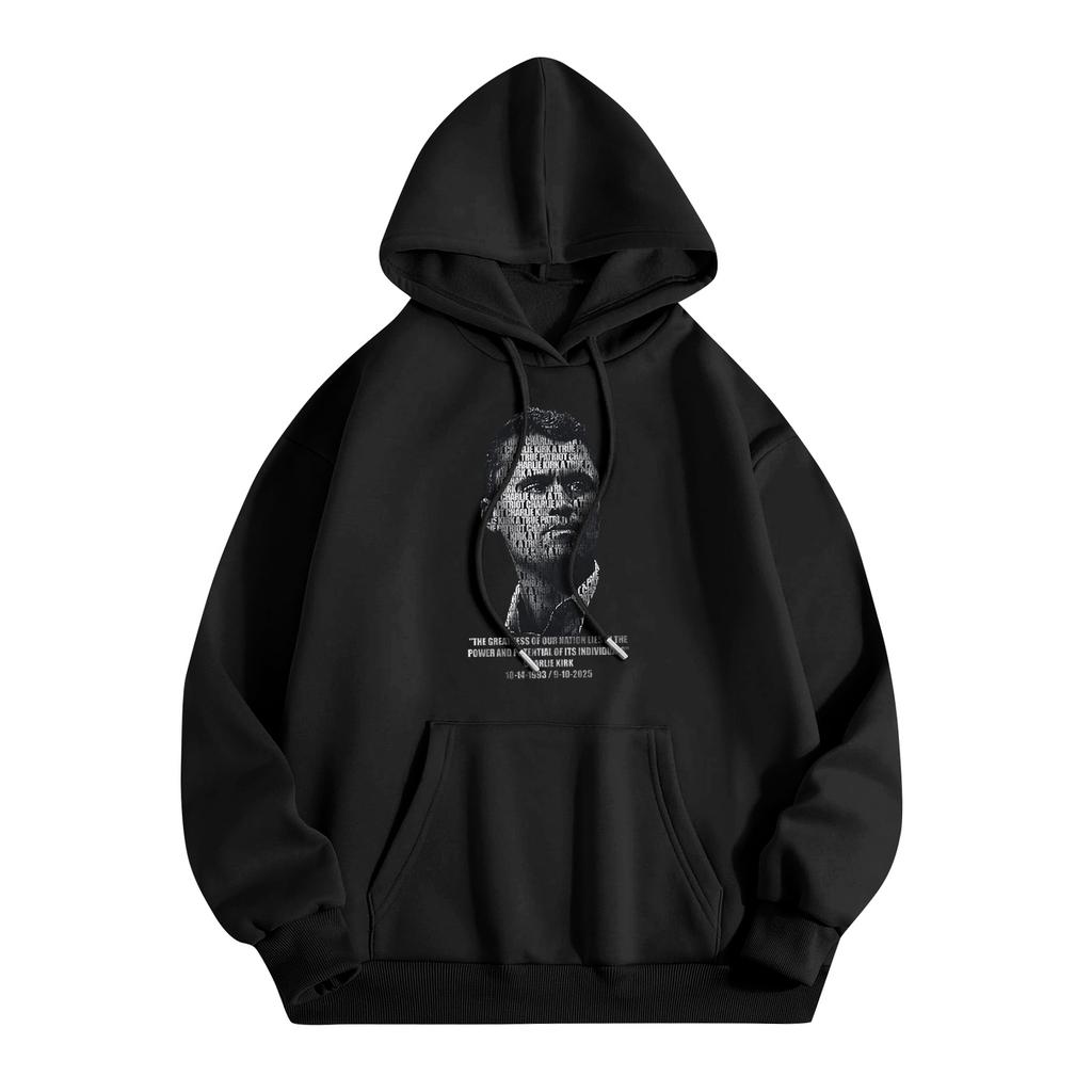 Unisex Fashion Lightweight Long Sleeve Pullover With Pockets  Print Hoodie
