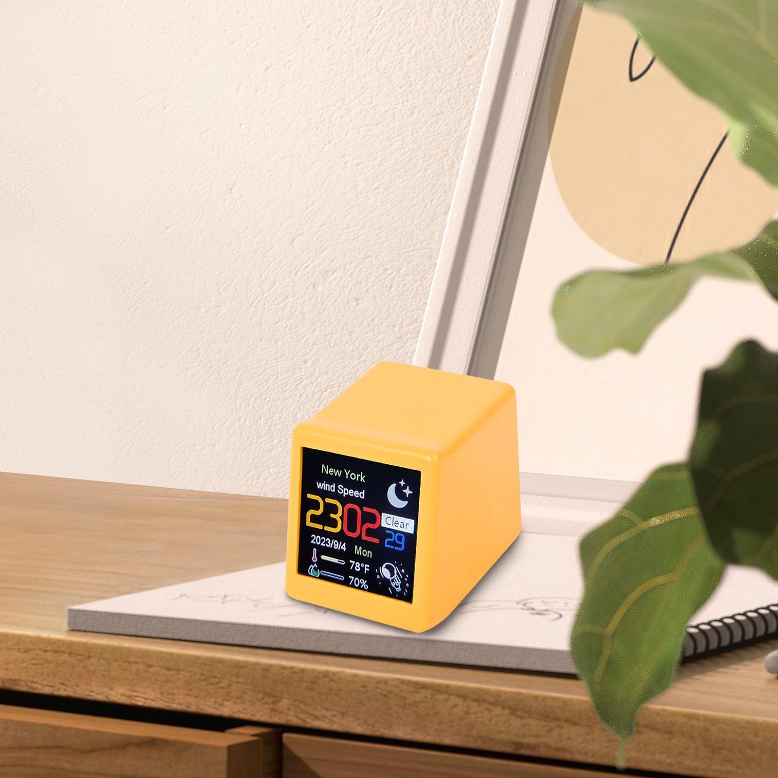 

Станция WIFI Умный Настольный Электронные Часы Погода Маленький Телевизор Цифровые Украшения оранжевый