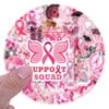 Cross-Border Cartoon Breast Cancer Creative Waterproof Stickers: 55-110 Sheets for Suitcase, Water Bottle, Computer Decoration.