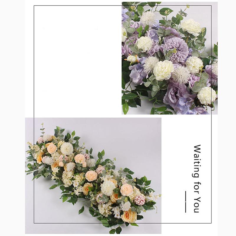 50/100cm Silk Peonies Artificial Flower Row Custom Wedding Flower Wall Arrangement Supplies Decoration