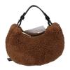 VIOLAd'ORO Brand New, Unused V-8770 Eco Fur Shoulder Bag Handbag BrownUsed