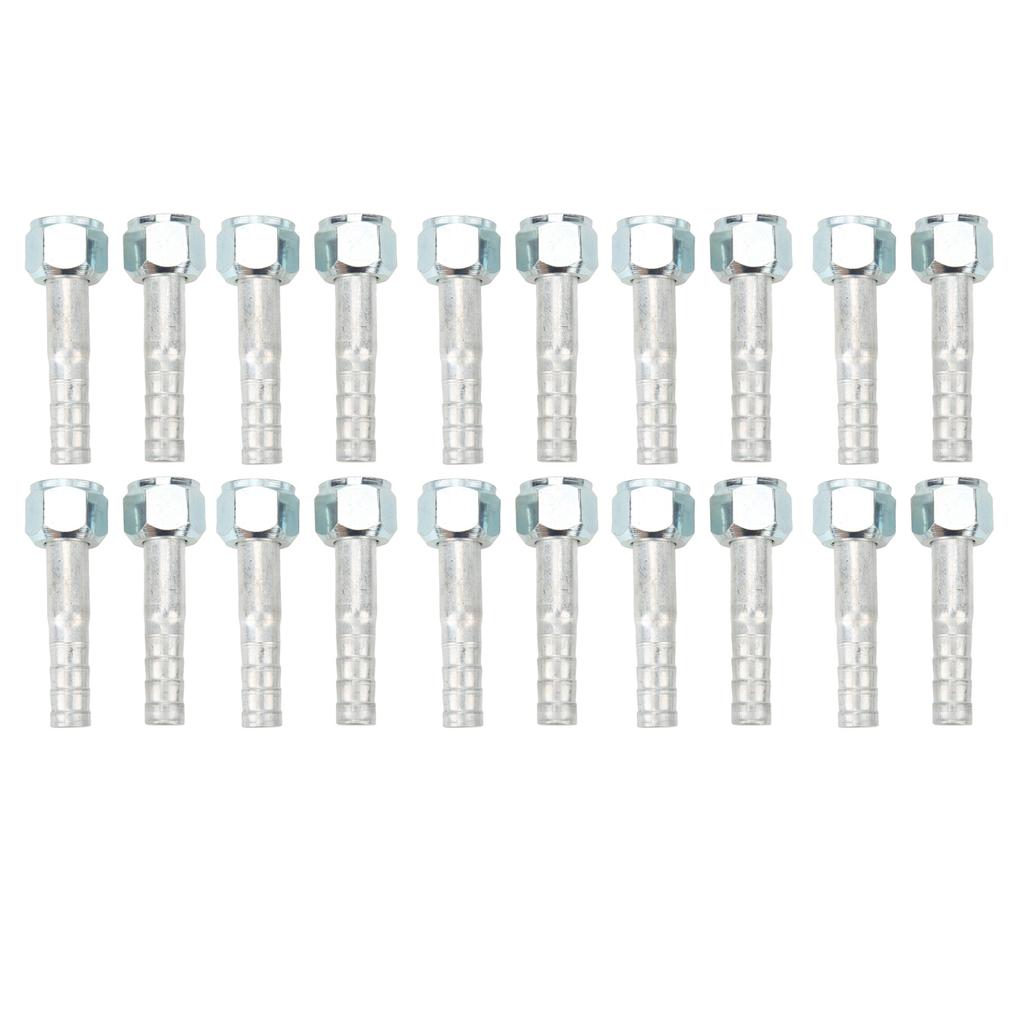 20PCS Air Conditioning Hose Barb Fitting Straight Aluminum High Strength Universal for Cars Trucks 5 8in