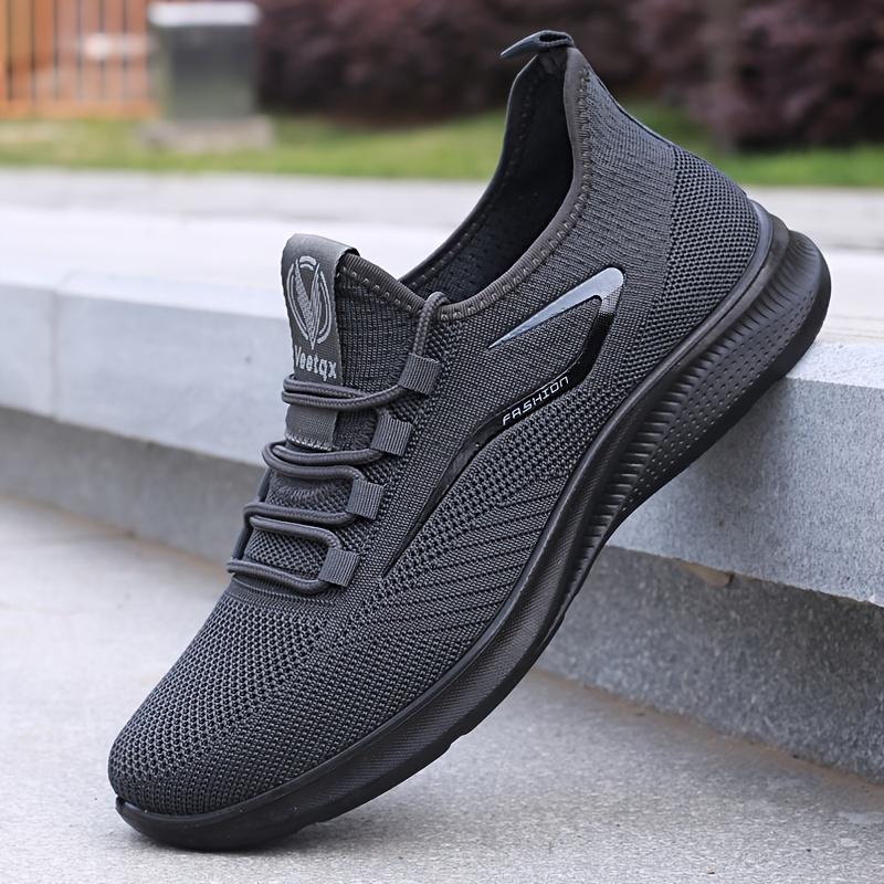 Lätta Casual Sneakers för Herrar med Halkfri Sula - Andningsbart Nät- och Tygtillverkat Ovandel, Slitstark PU-Sula, Rund Tå Låg Topp Design för Vandring, Utomhusbruk, Resor