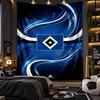 Wall Hanging Tapestry Hamburger SV Football Print Cloth for Living Room Bedroom Home Decor
