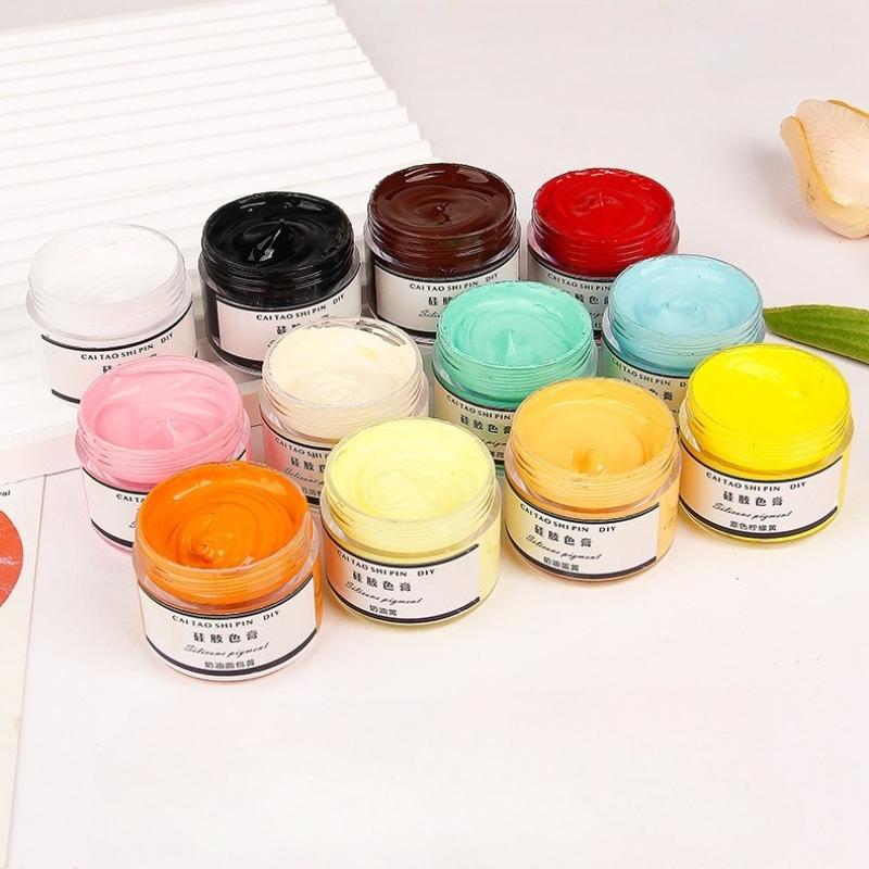 30g Silicone Color Paste Shiny Oily Macaron Paint Manual Diy Pinching AB Silicone Coloring