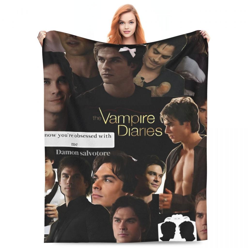 The Vampire Diaries Damon Salvatore Blanket