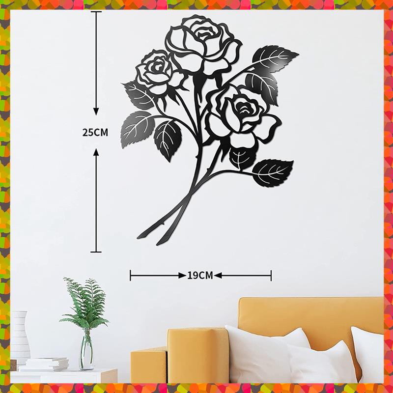 Promotion! 1 PCS Iron Ration Metal Decoration Wall Hanging Metal Wall Art Room Decoration Wall Decor Metal Rose Wall Decor