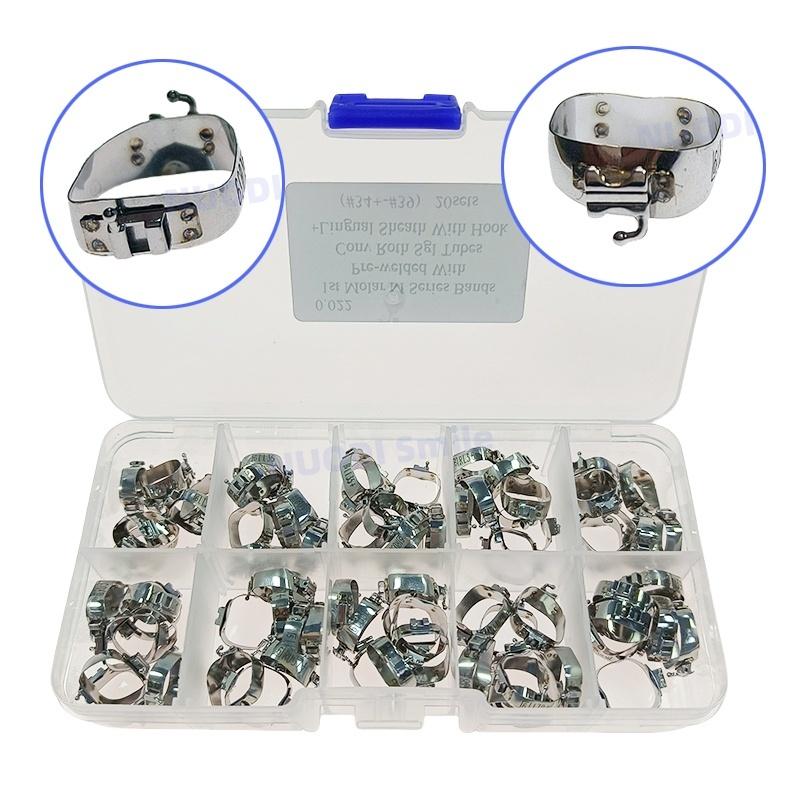 40Pcs Dental Orthodontic Bands 1st Molar