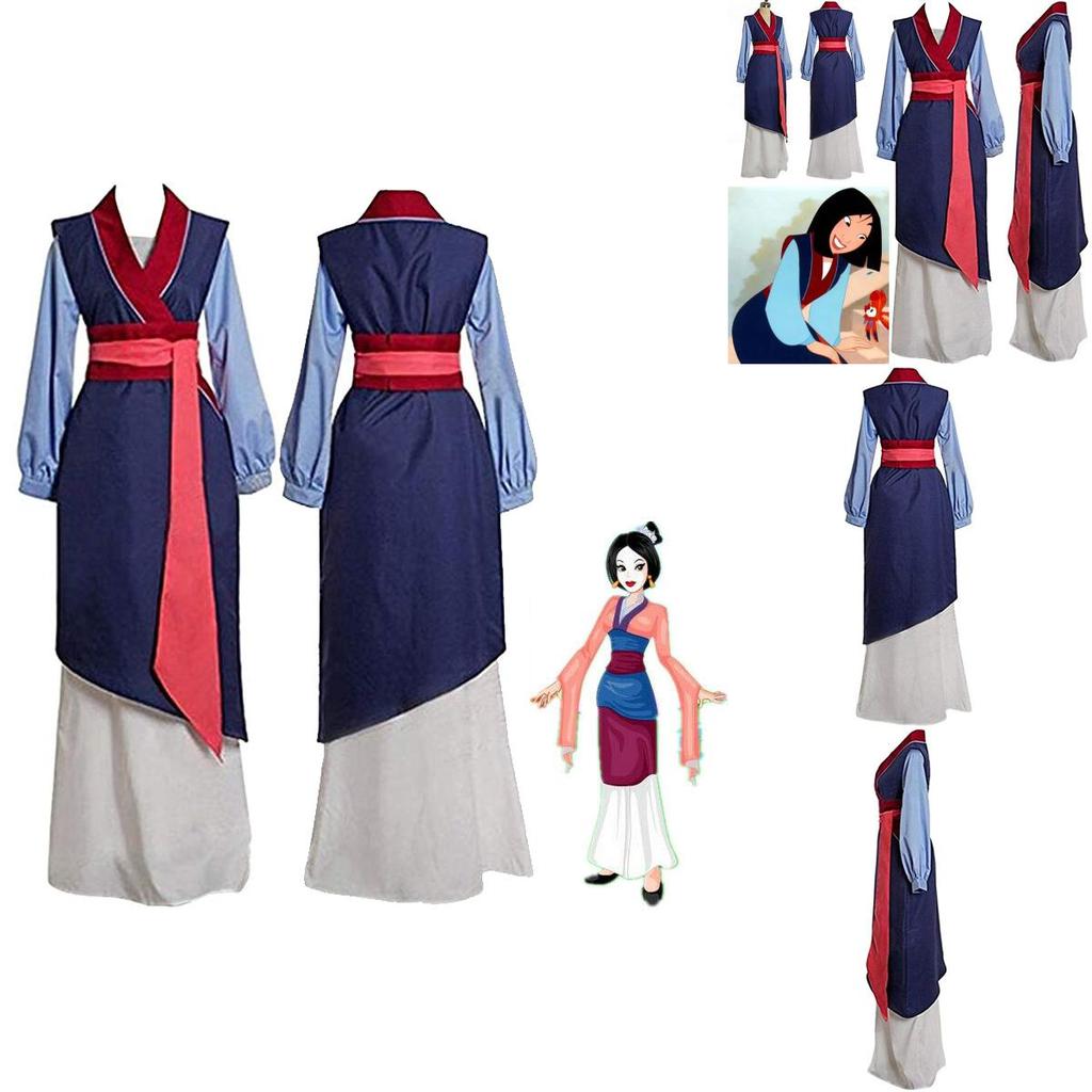 Deluxe Mulan Cosplay Kimono Costume With Full Accessories For Women And Girls