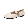 Fairy style Mary Jane shoes single shoes female 2025 spring new Korean version soft-soled shallow mouth flat-soled Doudou shoes grandma shoes