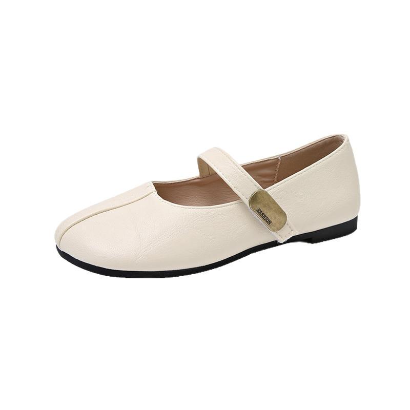 Fairy style Mary Jane shoes single shoes female 2025 spring new Korean version soft-soled shallow mouth flat-soled Doudou shoes grandma shoes