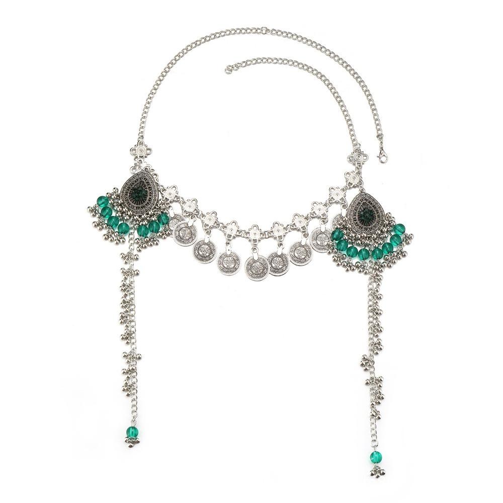 Waterdrop Tassel Hair Chains Ethnic Style Hairband Jewelry Trendy Forehead Chain Women