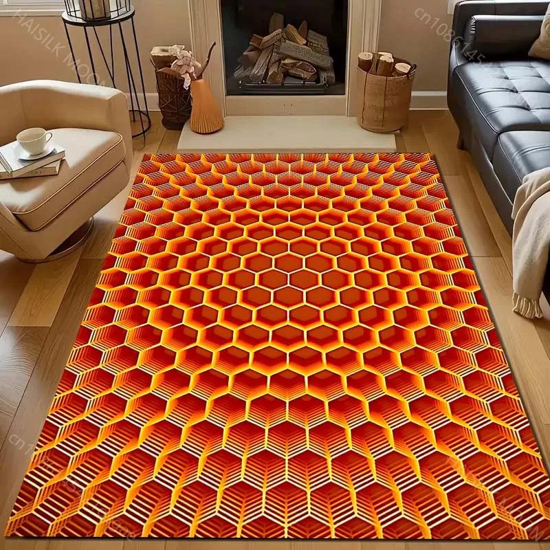 1PC Hexagonal Honeycomb Pattern Carpet for Bedroom Living Room Bedside Sofa Floor Mat Modern Home Decor Rug Next Day Shipping