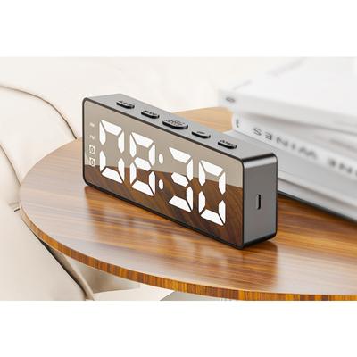 LED-Digitaluhr Schüler Doppelwecker Stromausfall-Speicher Stecker-Doppelzweck Sprachgesteuerte Temperaturuhr