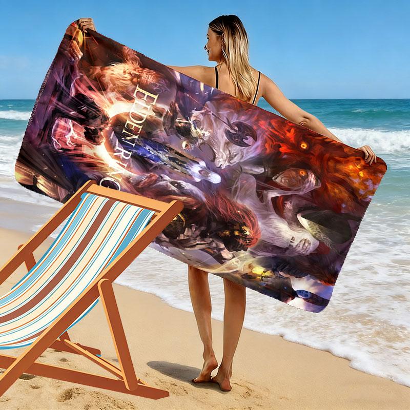 Souls series Print Beach Towel, Large Soft Quick Dry Towel for Beach Camping Swimming