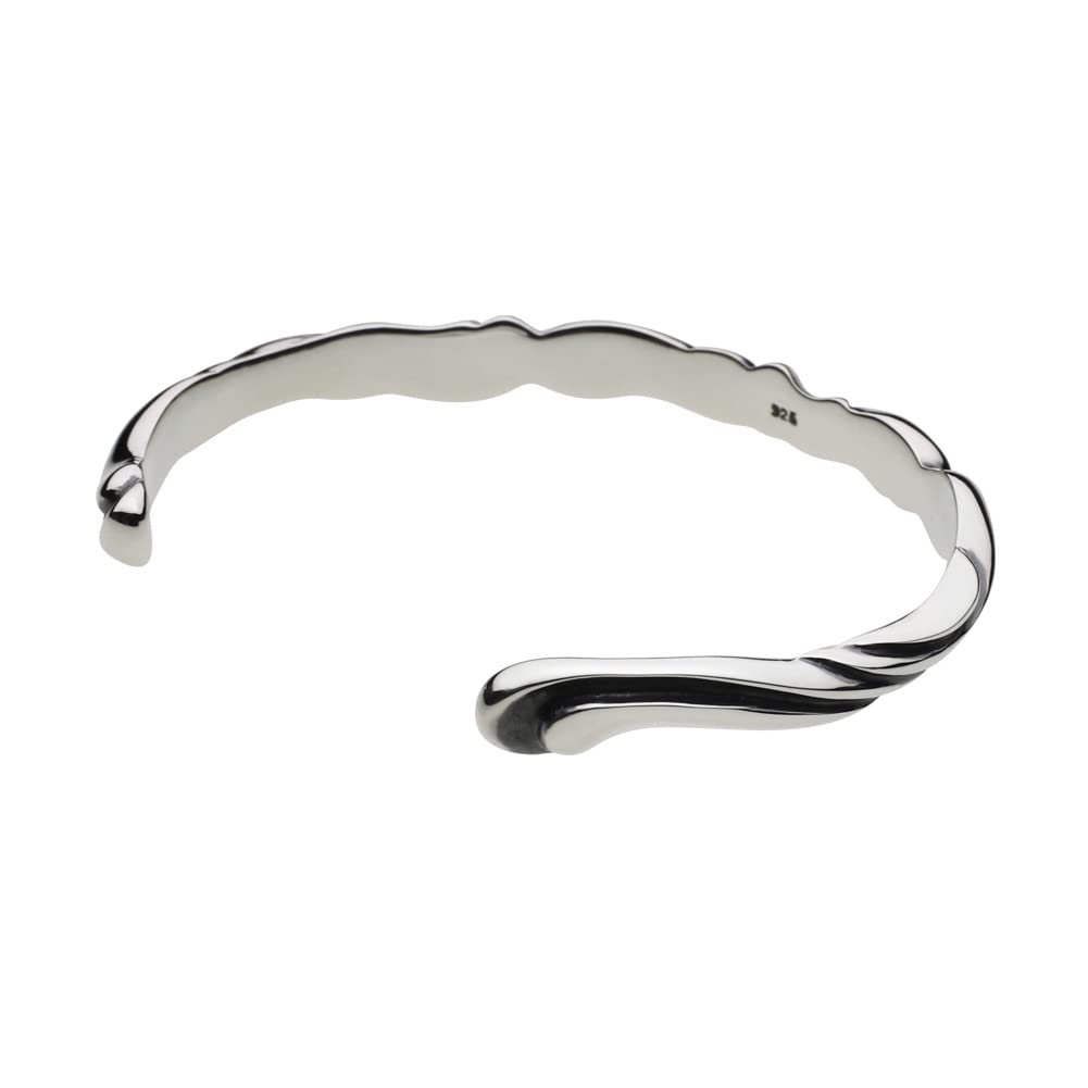 Scroll Bangle 925 Silver Fb0123 15cm [Figmart] [Silver Accessory]
