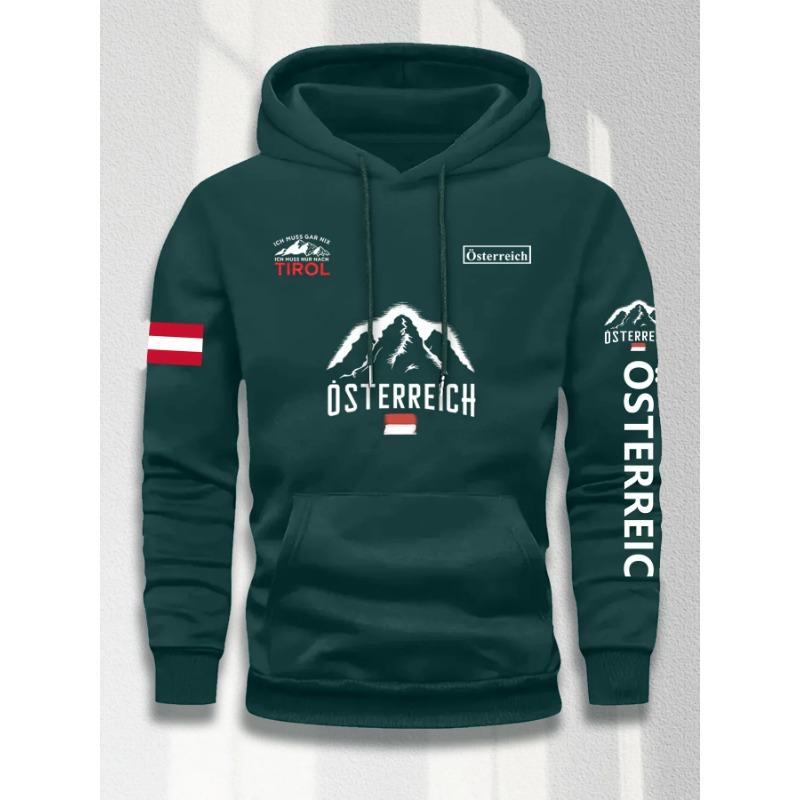 Herren Kapuzenpullover mit Aufdruck Stilvoll Lockerer Schnitt Geeignet für den Alltag und Sport Lässige Kapuzenjacke Urlaubsgeschenk