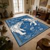American Retro Style Tiger Pattern Carpet Living Room Decoration Large Area Rugs Light Luxury Bedroom Lounge Washable Floor Mat