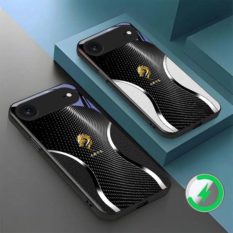 The majestic dragon head For iPhone 17 Pro Max 16E 15 Pro 14 13 Plus 12 mini 11 XR Xs 7 8 16 Air For Magsafe Glass Phone Case
