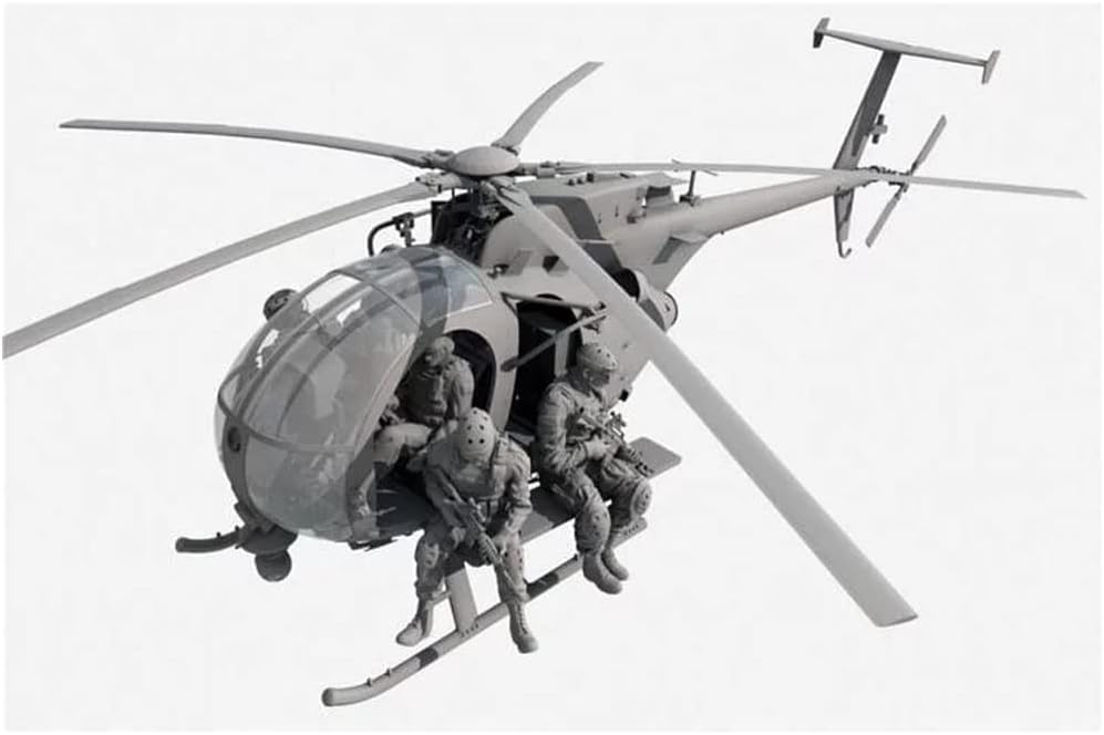 Plastikový model Kitty Hawk Little Bird KH50004 1/35 AH-6J/MH-6J s figurkou. (Helikoptéra)