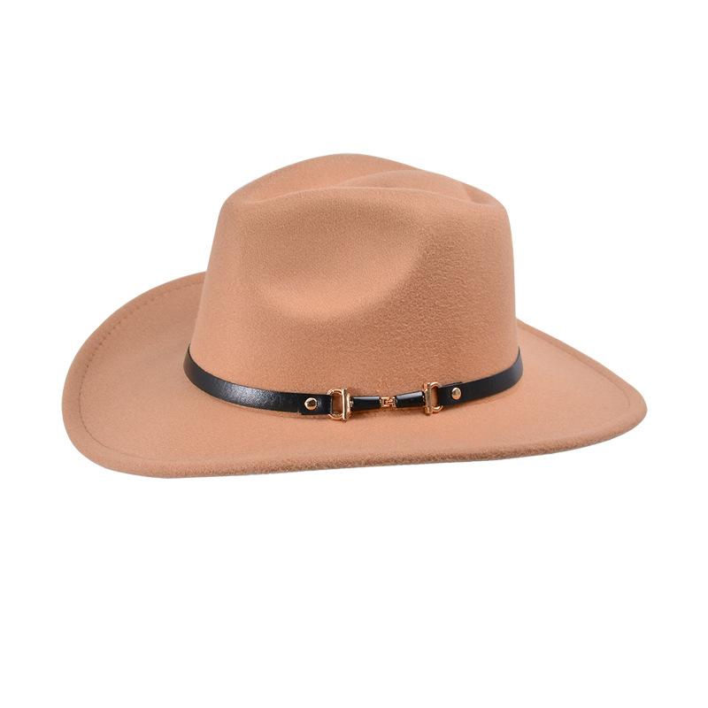 8445 Jazz hat Western cowboy hat Men's British gentleman's top hat Big brim Outdoor sunshade sun protection hat