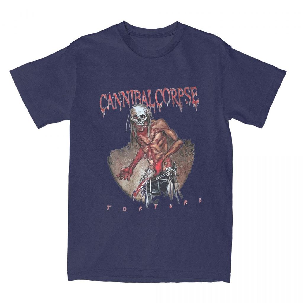 Cannibal Corpse Folter T-Shirts Merch Herren Damen 100% Baumwolle Vintage T-Shirt Kurzarm Kleidung Original