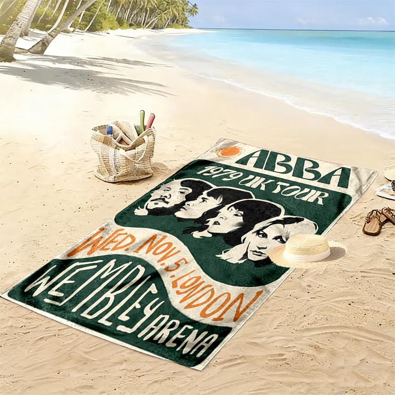 Rock Legends Unite Beach Towel Portable for Travel Beach Seaside Swim Absorbent Bath Towel Fashion Beach Comfort Printing