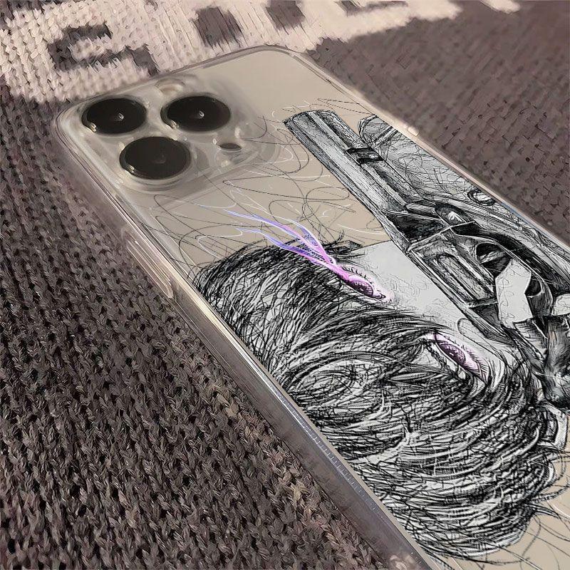 Anime Cool Gunman Phone Case For Motorola Moto G9 G22 G32 G53 G30 G71 G72 G73 Edge 40 Pro Soft Transparent TPU Back Cover