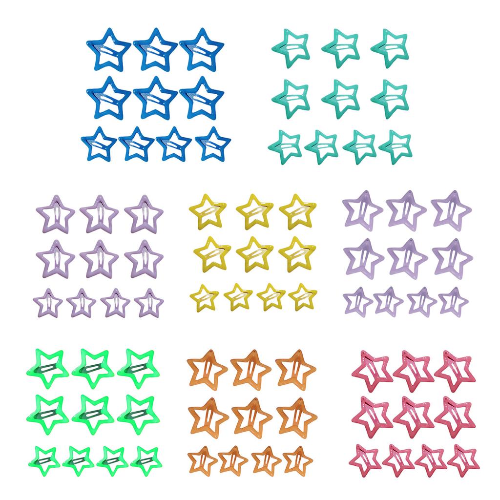 10x Süße Stern Druckspangen Haarspangen Set Reizende Haarnadeln Kombination Haarnadeln für Alle Haare Kopfschmuck Pony Haarspangen Y2K Mädchen